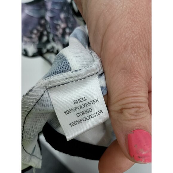 Alberto Makali Womens Wearable Art Top Medium Multi Abstract Textured 3/4 Sleeve - Picture 6 of 9